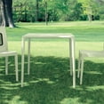 thumbnail image 2 of Luxury Commercial Living 28" Beige Stackable Square Outdoor Patio Dining Table, 2 of 5