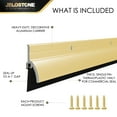 thumbnail image 2 of JELOSTONE 2 Pack – 36'' Door Bottom Sweep with Drip Cap(Gold Anodized) – Fire Rated Weather Stripping Door Seal Draft Stopper with Eco-V Vinyl Insert for Exterior & Interior Doors, JS-NV345, 2 of 5