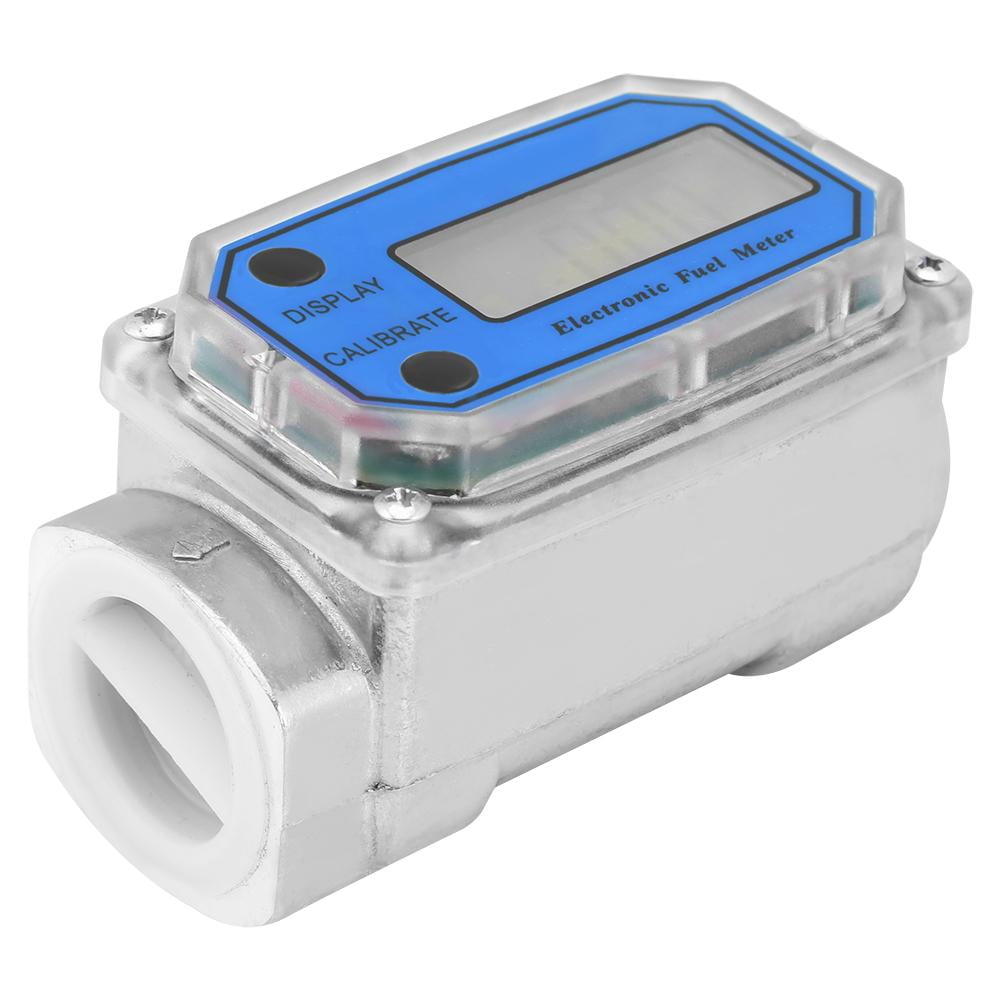 WALFRONT Mini Digital Turbine Flowmeter Diesel Fuel Flow Meter 15120L