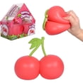 thumbnail image 2 of Red Cherry Squeeze Toys - Realistic Fruit Stress Relief Toys for K*ids & Adults, Stretchy Squishy Sensory Fidget Toys , Non-Toxic Soft Cherry Slime Putty for Party Favors, Stocking Stuffers, 2 of 6