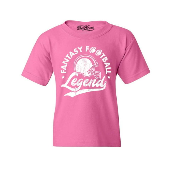 Shop4Ever Kids Fantasy Football Legend Graphic Child's Youth T-Shirt X-Small Azalea Pink