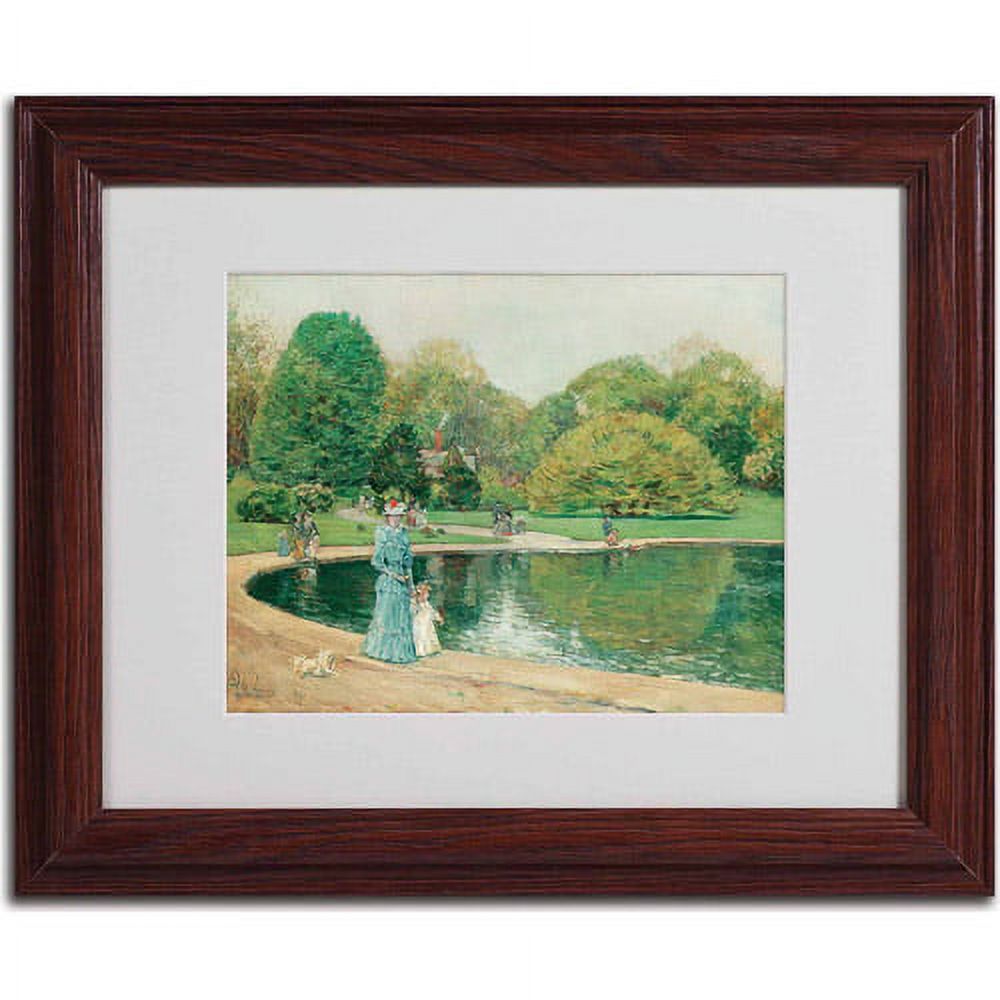 Trademark Fine Art "Central Park" Canvas Art by Childe Hassam, Wood Frame