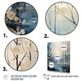 thumbnail image 3 of Designart "Winter Moonrise Birch Woods IV" Floral Floater Framed Canvas Art Print, 3 of 7