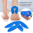 thumbnail image 5 of 1 Pair U-Shape Silicone Gel Heel Spur Cups Relief Cushions Shock Absorbing Shoe Inserts Plantar Heel Pad, 5 of 9