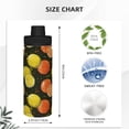 thumbnail image 3 of Pofeuu Orange Lemon Print 18oz Sports Insulated Kettle Stainless Steel Vacuum Water Bottle Leakproof Sport Flask, 3 of 7