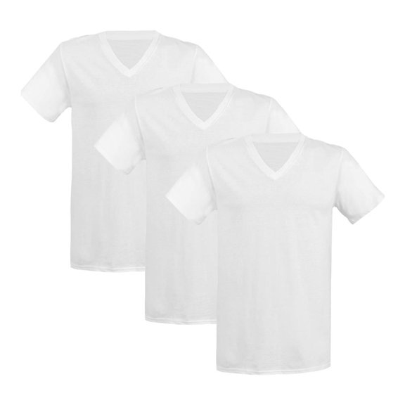 Playera Hanes Red Label para Hombre, 3 Piezas Blanco Talla M