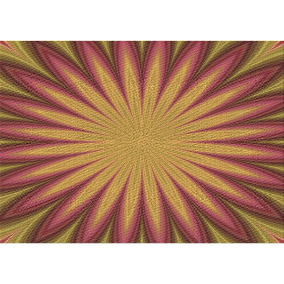 Ahgly Company Indoor Rectangle Patterned Carrot Orange Area Rugs, 5' x 7'