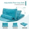 thumbnail image 4 of Resenkos Lounge Sofa, Modern Couch, 6-Position Adjustable Sleeper Lounge Couch with 2 Pillows-Blue, 4 of 7