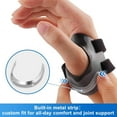 thumbnail image 3 of CMC Thumb Brace for Osteoarthritis - with Shape-memory Restriction Splint, CMC Joint Stabilizer, Basal Thumb Arthritis Pain Relief and Support for Women and Men (Black, Left Hand, Small), 3 of 11