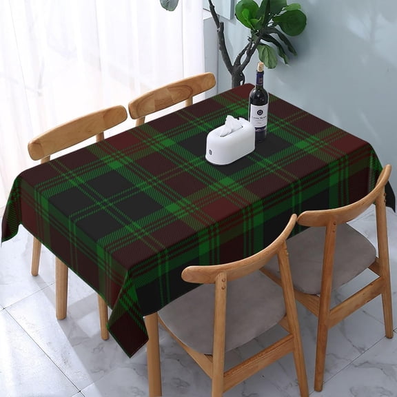 Rectangular Tablecloth – Waterproof, Wrinkle-Free, Decorative Table Cover for Dining Room, Parties, Picnics, and Outdoor Use, Carlow County Irish Tartan (60" X 84")