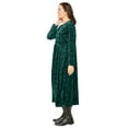 thumbnail image 3 of Woman Within Plus Size 21-Button Velour Dress, 3 of 3