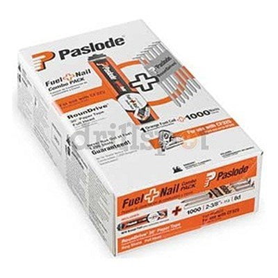 Paslode 650526 2-3/8-Inch by .113 Ring Shank GalvGuard 1M Fuel and Nail Pack