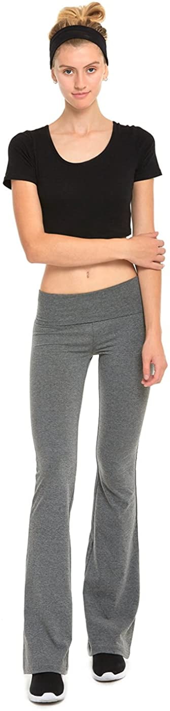 36 Long Inseam Cotton Spandex Flare Yoga Pants - عيادات أبوميزر لطب الأسنان