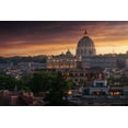 thumbnail image 2 of Parejo, Jose 32x23 Gold Ornate Wood Framed with Double Matting Museum Art Print Titled - Vatican Sunset, 2 of 4