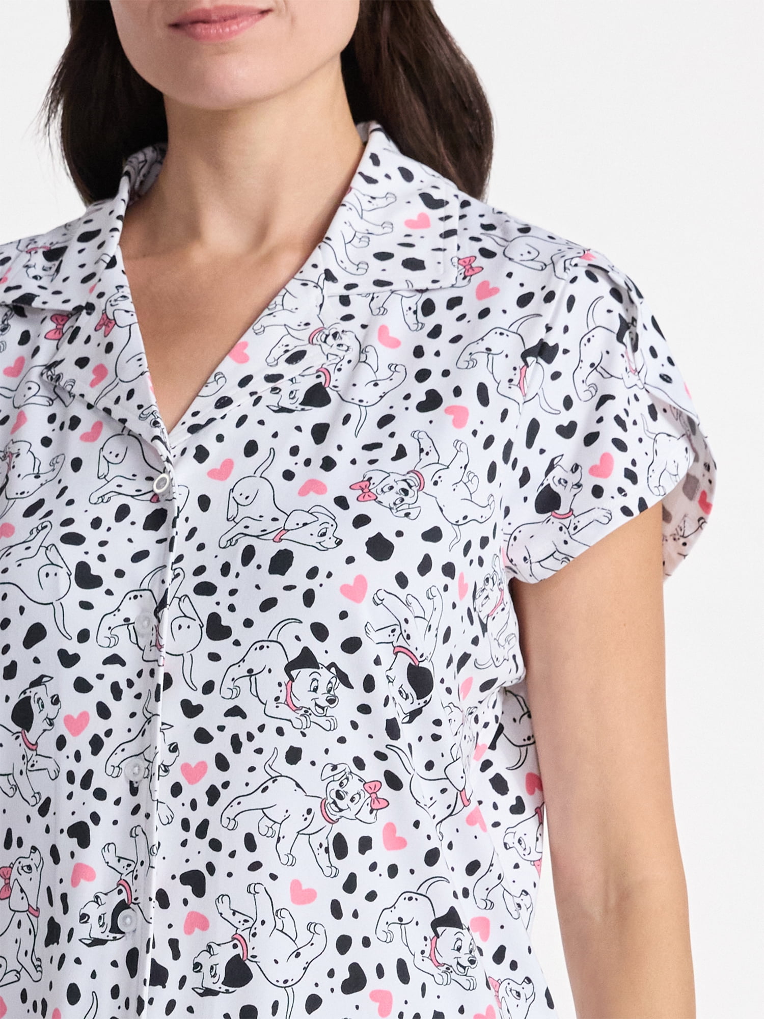 Disney 101 Dalmatians Women's Valentine's Day Shorty Pajama Set, 2-Piece, Sizes XS-3X