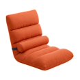 thumbnail image 3 of Silla de suelo con respaldo, sofá, silla de dormitorio con 5 posiciones, sofá de suelo, sala de estar, sillas plegables modernas y suaves, plegables Naranja, 3 of 8