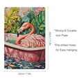 thumbnail image 3 of Metal plaque, Flamingo in a bathtub Metal Tin Signs, Home Novelty Sign, 3 of 8