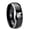 Black 2 Tone Polish Edge, variant on Black Cat Dome Gold Plated Tungsten Men Ring 10MM