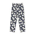 thumbnail image 6 of Uemuo Daisies Flowers Pattern Men's Wide Leg Palazzo Lounge Pants with Pockets Light Weight Loose Comfy Casual Pajama Pants-X-Large, 6 of 9