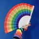 thumbnail image 4 of 10 abanicos de mano de arcoíris, abanicos de mano plegables Pride Fan, abanicos de mano coloridos, abanicos plegables de plástico para eventos de festivales de música y suministros de baile, 4 of 6