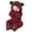 Burgundy, variant on Odeerbi Infant Romper Baby Boys Girls Clothes Infant Solid Cartoon Ears Romper Hoodie Fleece Jumpsuit White