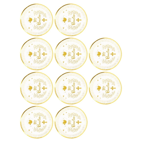 Paper Plates, Microwave Safe Disposable Paper Plates Strong Durability Disposable Design Bronzing Design For Parties For Banquets