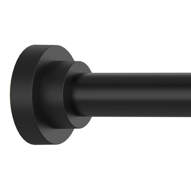 Barra de cortina de ducha Thestoa ajustable de 110 a 198 cm, color negro