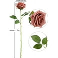 thumbnail image 4 of Artificial Rose Flower Dusty Rose Flowers Silk Flowers pcs with Long Stem Silk Roses Bouquet for Wedding Bridal Shower Party Home Decoration, 4 of 5