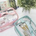 thumbnail image 5 of Toiletry Bag Makeup Cosmetic Clear Bag Portable Waterproof Transparent Travel Large Storage (Green), 5 of 5
