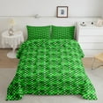 thumbnail image 1 of Erosebridal Green Checkered Bedding Comforter Set, Square Geometric Comforter Sets , Abstract Reversible Down Comforter, Lightweight Bedroom Decorative, 2pcs, 1 of 8