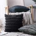 thumbnail image 5 of Juego de 2 fundas de almohada decorativas WEIHJMXG estilo bohemio gris oscuro 18 x 18 pulgadas, 5 of 5