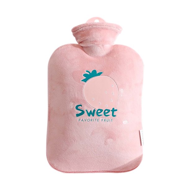 Fiudx Liquidación de ahorros de invierno 1PC Funda de tela Nueva botella de agua caliente con inyección de agua Calentador de manos con descarga