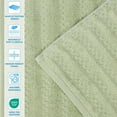 thumbnail image 4 of Superior Zuma Zero Twist Face Towels Washcloths, Set of 12, Green, 4 of 10