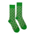 thumbnail image 5 of Green and Dark Beige Geometric Socks from the Sock Panda (Adult Large), 5 of 5