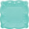 TEAL EMBOSSED DESSERT PLATES, 7 INCH, 8 CT