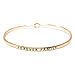 thumbnail image 3 of Me Plus Inspirational Forever Family Positive Message Engraved Thin Bangle Hook Bracelet (Rose Gold, Brass), 3 of 4