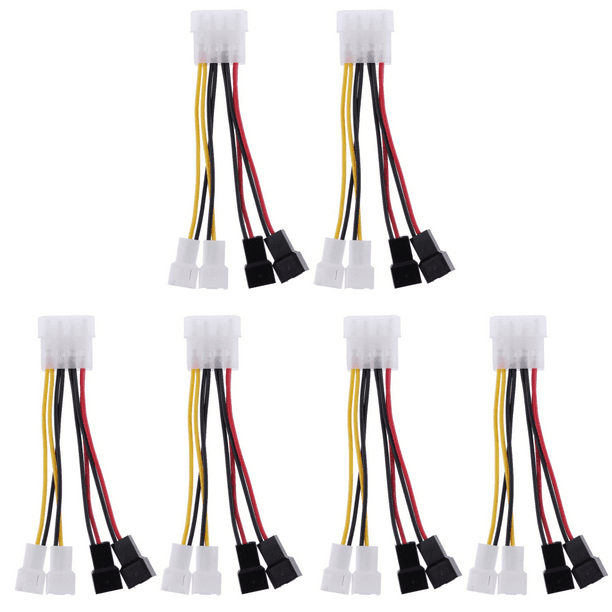 2 Uds Conector Adaptador Cable Alimentación Ventilador 4 Pines A 3 12v * / 5v