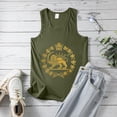 thumbnail image 3 of FUYUDY Women'S Tank Top Casual Summer Ribbed Sleeveless Racerback Crew Neck Patterned Print Loose Fit Vest Comfortable Stretchy Basic Female Camisole For Casual Daily Wear,Army Green,L, 3 of 5