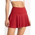 thumbnail image 2 of Luce y siéntete genial mientras juegas tenis: falda deportiva para yoga y fitness con pantalones cortos incorporados y bolsillos laterales, 2 of 4