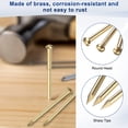 thumbnail image 2 of Uxcell 100-Pack Clavos Pequeños, 2mm x 25mm Clavos de Latón Hardware Cabeza Redonda, 2 of 6