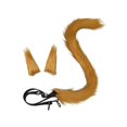 thumbnail image 3 of Diadema con orejas de gato, decoración para cosplay, regalo de gato con cola larga para cumpleaños y espectáculos. Camello, 3 of 9