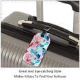thumbnail image 3 of Square 2Pack PU Leather Tropical Leaves Cruise Luggage Tag with Privacy Cover and Name ID Tag for Travel Handbags Backpacks Luggage Tags, 3 of 6