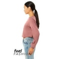 thumbnail image 3 of Bella & Canvas B10306273 FWD Fashion Women Crop Long Sleeve T-Shirt, Mauve - Small, 3 of 3