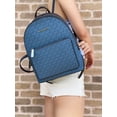 thumbnail image 3 of Michael Kors Adina Medium Backpack Dark Chambray Blue Mk Leather Pvc Logo, 3 of 4