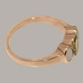 thumbnail image 4 of LBG British Made 10k Rose Gold ring with Natural Peridot & Opal Womens Engagement Ring - 33 size options - Size 11, 4 of 6