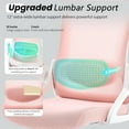 thumbnail image 3 of Fizzin Ergonomic Office Chair, 400 LBS Desk Chair with Adjustable Lumbar Support, High Back Breathable Mesh Computer Chair Rolling Work Swivel Task Chairs, Comfy Home Office Desk Chair (Pink), 3 of 18