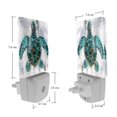 thumbnail image 7 of PhooArto Teal Sea Turtle Wooden Board Plug in LED Night Light Auto Sensor Dusk to Dawn Decorative Night for Bedroom, Bathroom, Kitchen, Hallway, Stairs, Baby's Room, Energy Saving, 7 of 7