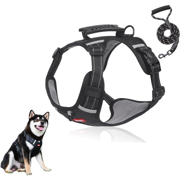 no Pull Dog Harness with Leash Set, Adjustable Dog Vest with Reflective, for Small Medium Large Dogs