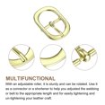 thumbnail image 3 of Uxcell 6Pack 0.75" Single Prong Belt Buckle Oval Center Bar Buckles for Leather Craft, Gold, 3 of 6
