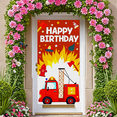 thumbnail image 6 of Firefighter Themed Happy Birthday Banner Background Decorations for Birthday Party Photography Props Backdrop Party Supplies Kids Celebration Decor, 6 of 8